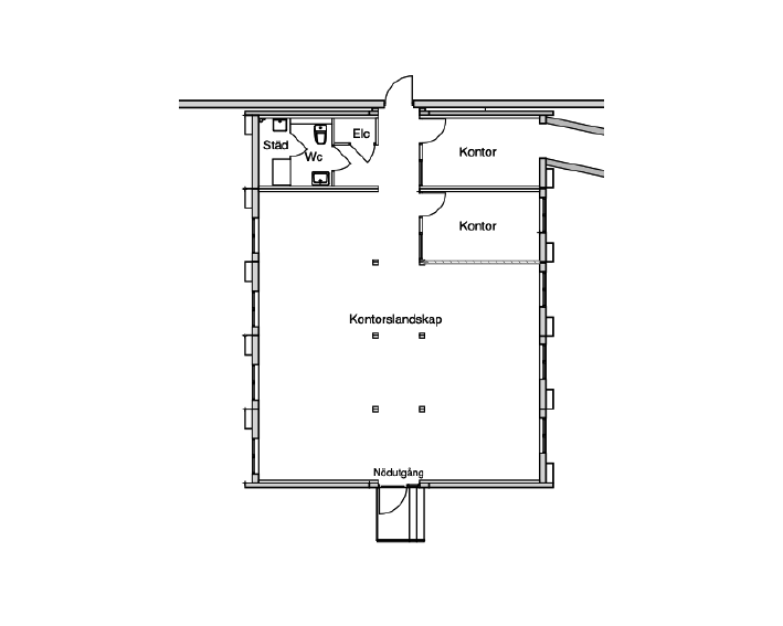 Planritning K10 öppet landskap