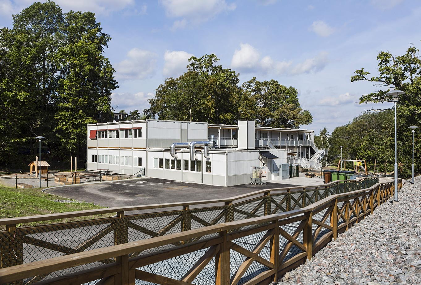 Förskolan Blynäsviken i Vaxholm förskolemoduler fasad