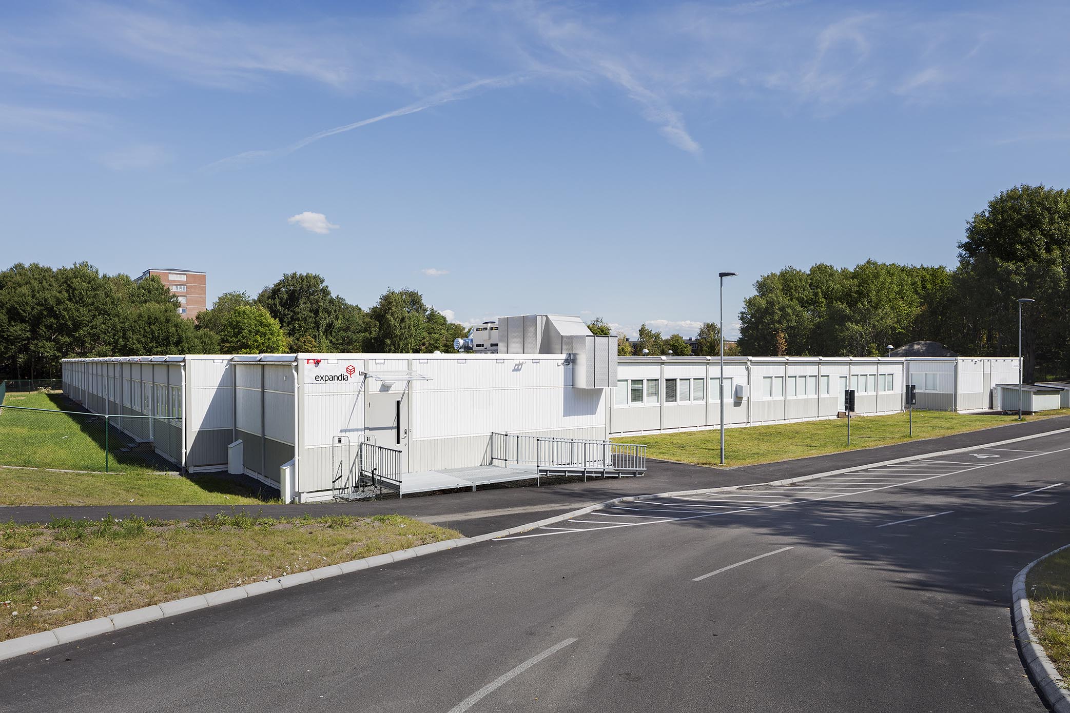 Smaragdfatans förskola i västrafrölunda, Expandias moduler i grön miljö