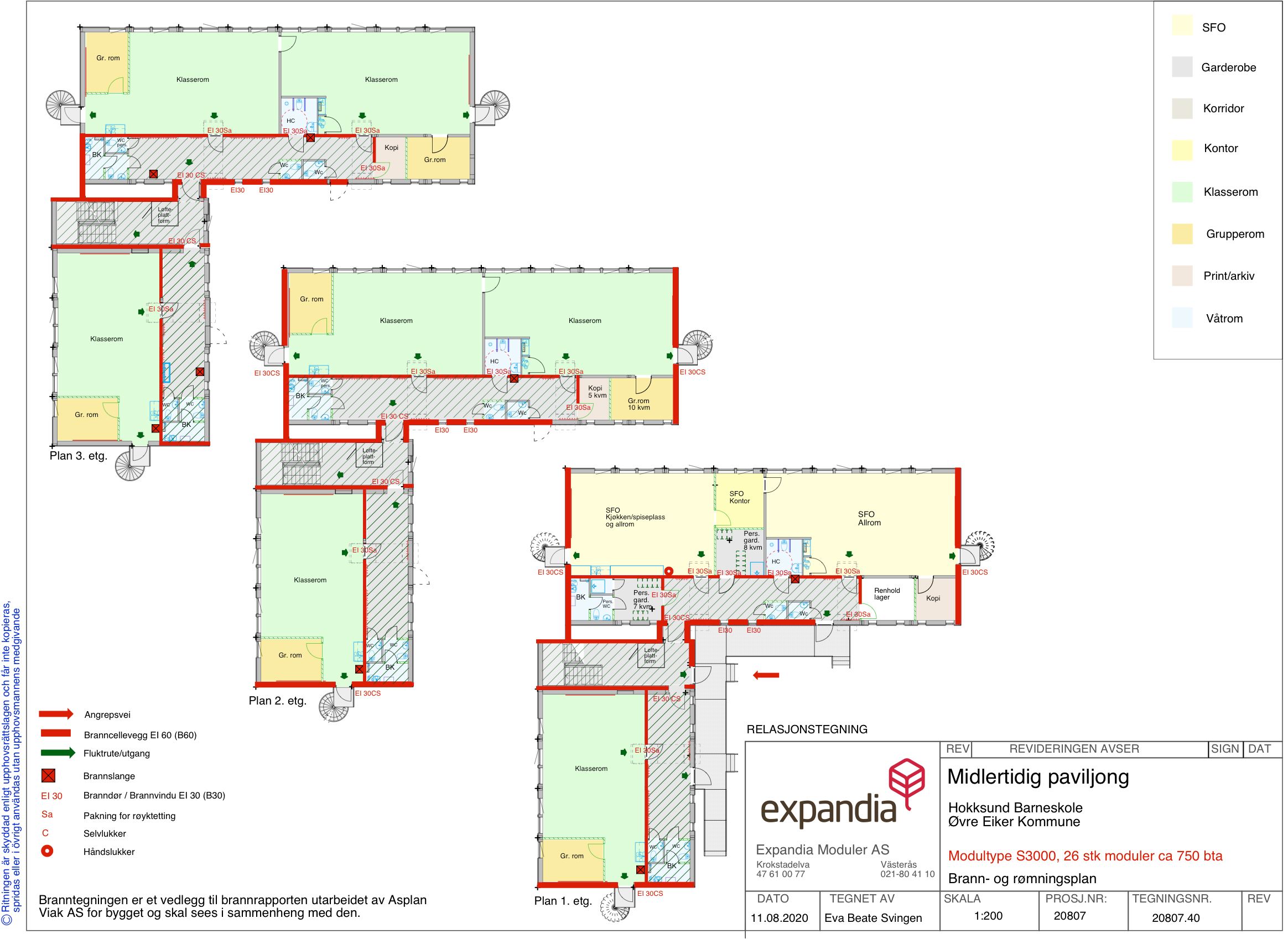 Plantegning Hokksund barneskole